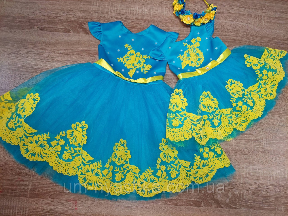 Жовта святкова сукня в патріотичних кольорах Кривой Рог - изображение 4