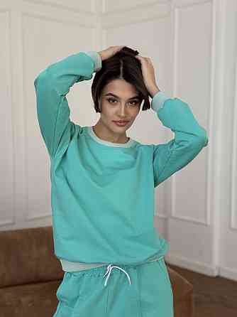 Жіночий спортивний костюм із широкими штанами Бірюзовий XS/S Харків