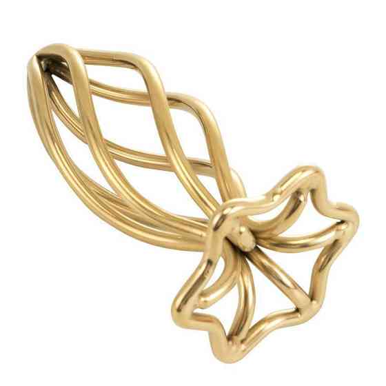 Анальная пробка LOCKINK SEVANDA Hollow Spiral Golden Metal Anal Plug - S size Sex Aura Киев
