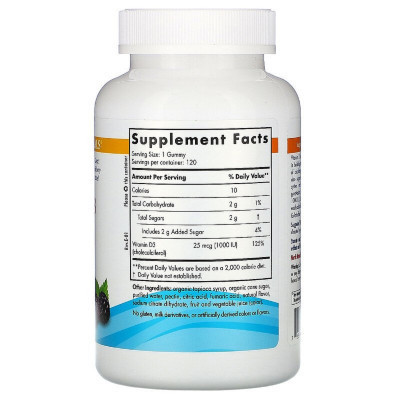 Витамин Nordic Naturals Витамин D3, 1000 МЕ, Вкус Ягод, Vitamin D3, 120 жевательных (NOR-31141) Винница - изображение 2