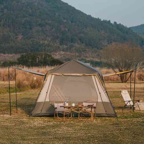 Намет шестимісний Naturehike Cape 8.4 CNK2450WS050 з швидким розкриттям, сіро-коричневий Київ