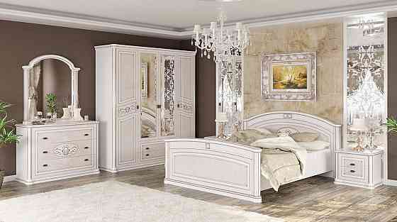 Алабама, комплект мебели для спальни (шкаф 4д, комод 3д, зеркало, тумба прикроватная, кровать 160 без ламалей) Львов