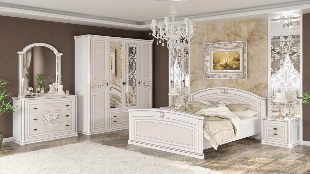 Алабама, комплект мебели для спальни (шкаф 4д, комод 3д, зеркало, тумба прикроватная, кровать 160 без ламалей) Львов - изображение 1