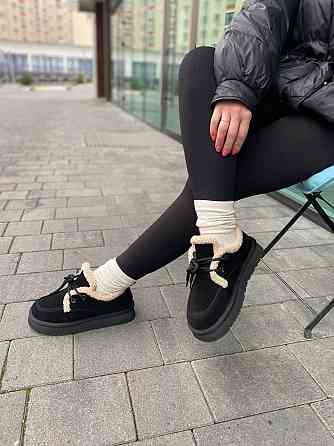 Угги жіночі ITTS 5262-1A чорні (зима, замша натуральна) (6034) Коломыя