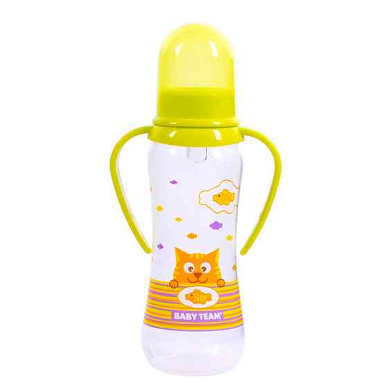Пляшечка для годування з силіконовою соскою 1411_салатовий 250 мл Вінниця
