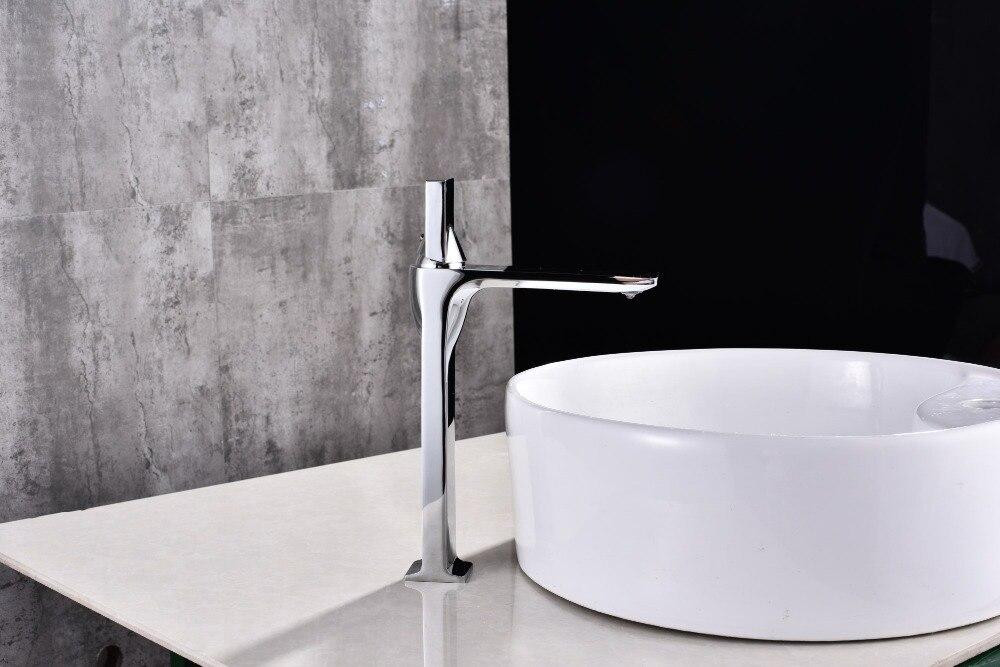 Смеситель дизайнерский для умывальника, кран в ванну однорычажный WanFan люкс качества хром Каменец-Подольский - изображение 5