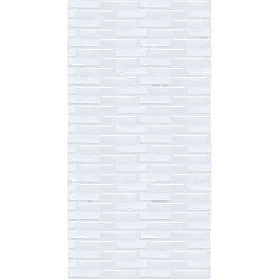 Біла самоклеюча 3D панель під цеглу Київ