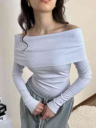 Женская романтичная кофточка с отворотом турецкий рубчик мустанг Одесса