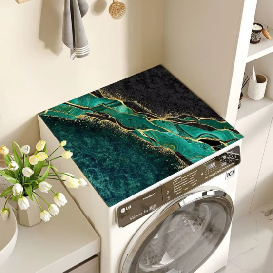 Килимок на пральну машину захисний для побутової техніки абсорбуючий, гумовий, 60х60 см "Малахіт" Кам'янець-Подільський