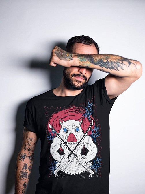 Футболка аниме Истребитель демонов оверсайз (S/M/L) Черний AnimeJ0080 Днепр - изображение 2