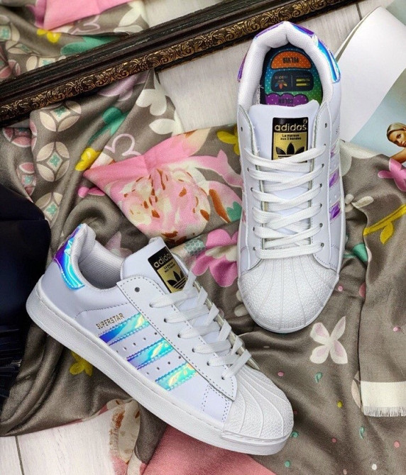 Кросівки Adidas Superstar Білі Адідас Суперстарш Шкіряні Жіночі (розміри: 36,37,38,39,40) — 29-1 Відео Огляд Дніпро - фото 7