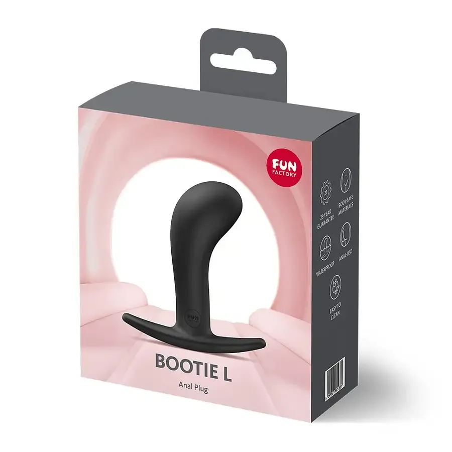 Анальна пробка Fun Factory BOOTIE L Black, діаметр 3,8 см, тонкий обмежувач Львів - фото 7