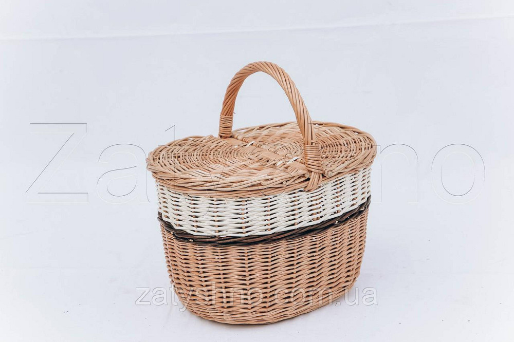 Плетеная корзина из лозы | декоративная корзина из лозы | корзини з лози Киев - изображение 1