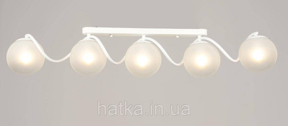 Люстра потолочная на 5 плафонов VALESO K2355/5, патрон E27, линейная, Белый Киев - изображение 1