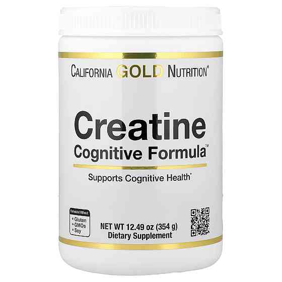 Креатин California Gold Nutrition Creatine Cognitive Formula™, with L-Leucine, Blueberry, Coconut & Grape Extract 354 g Луцьк