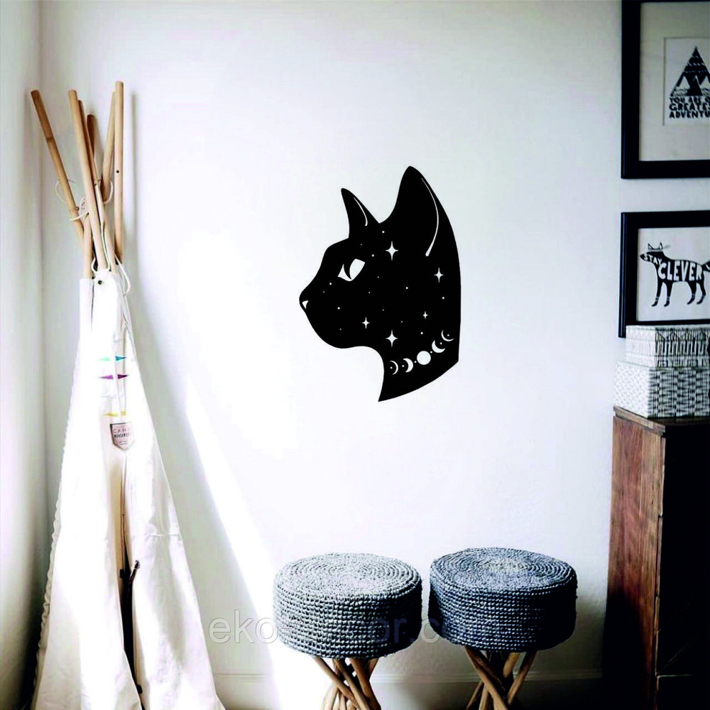 Декоративне настінне 3D Панно «Кіт» Декор на стіну з об'ємом Київ - фото 6