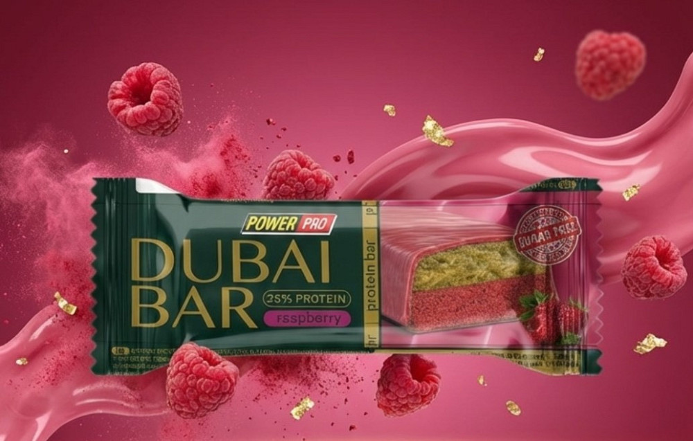 Протеиновые батончики Power Pro Dubai Bar 10х50g малина Киев - изображение 5