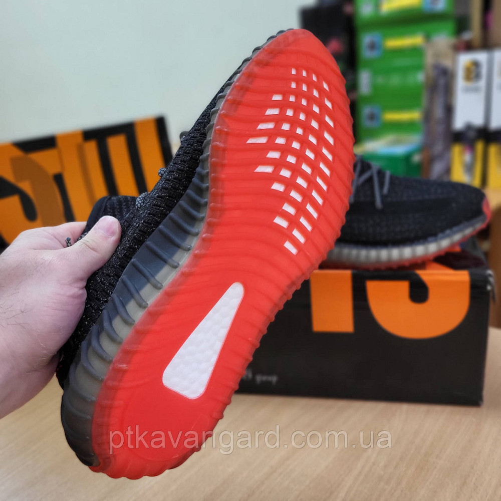 Кроссовки мужские Изи Буст 350 размер 41 на шнуровке 350-15 черный Хмельницкий - изображение 5