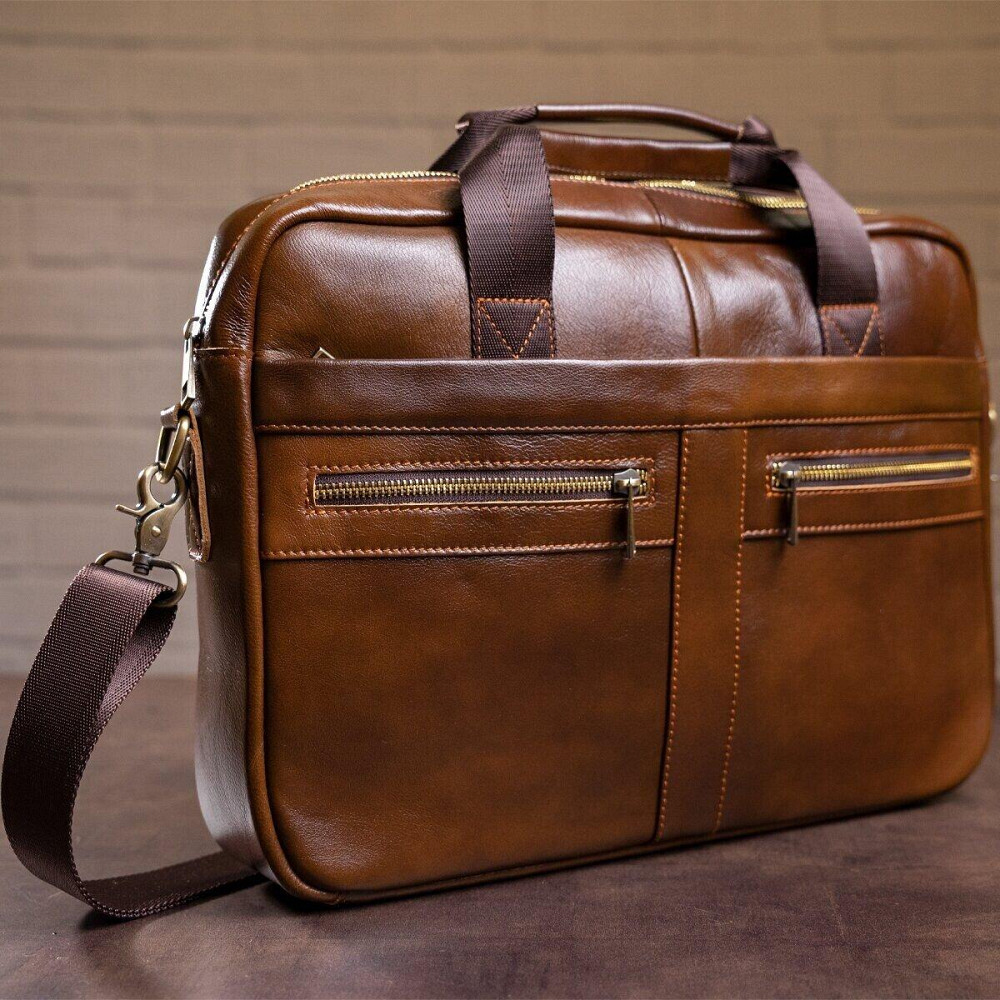 Сумка мужская Vintage 14626 кожаная Коричневая Киев - изображение 8