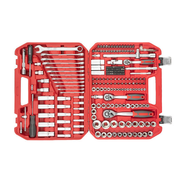 Набір інструментів 1/2" & 3/8" & 1/4" 222од INTERTOOL ET-9222 Київ - фото 2