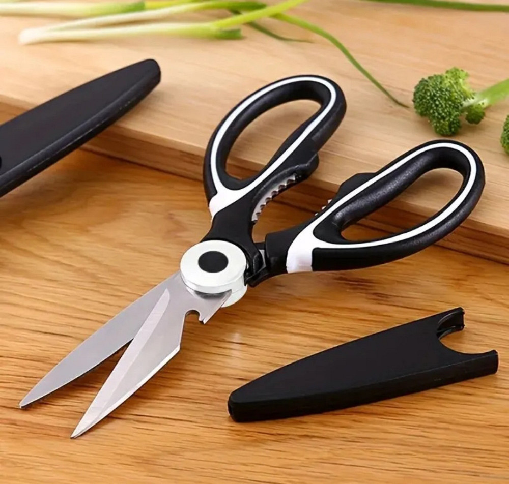 Многофункциональные кухонные ножницы из нержавеющей стали 21 см черный Киев - изображение 7