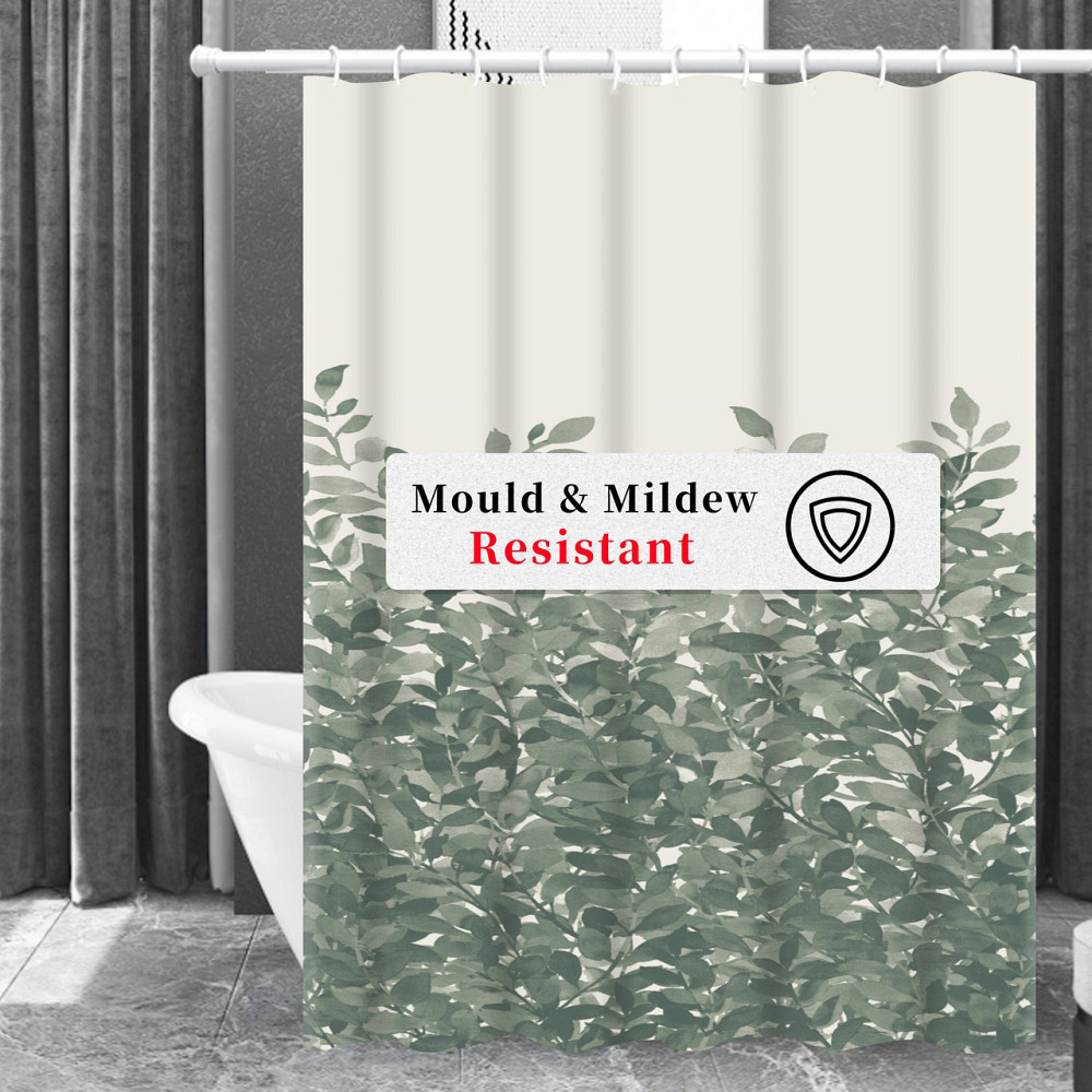 Шторка для ванни з поліестеру водонепроникна Bathlux 180x180 см з кільцями, фіранка для ванної кімнати Кам'янець-Подільський - фото 6