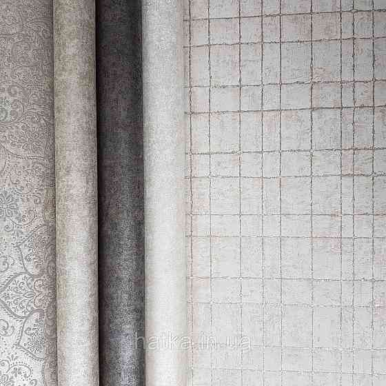 Шпалери флізелінові еко Rasch Kerala 0.53х10 м геометрія смуги сітка сріблясті на бежевому ефект старовини Київ