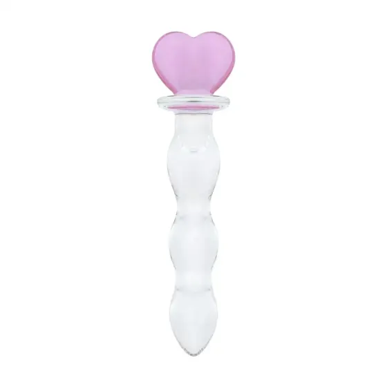 Стеклянная анальная цепочка Gildo Glass Butt Plug Heart Shape No. 35 Львов
