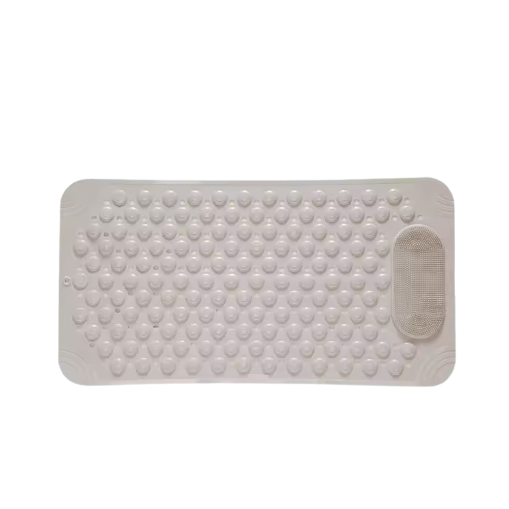 Коврик атискользящий для ванной комнаты и душа,массажный для ног силиконовый с присосками, бежевый 36.5х69 см Каменец-Подольский - изображение 3