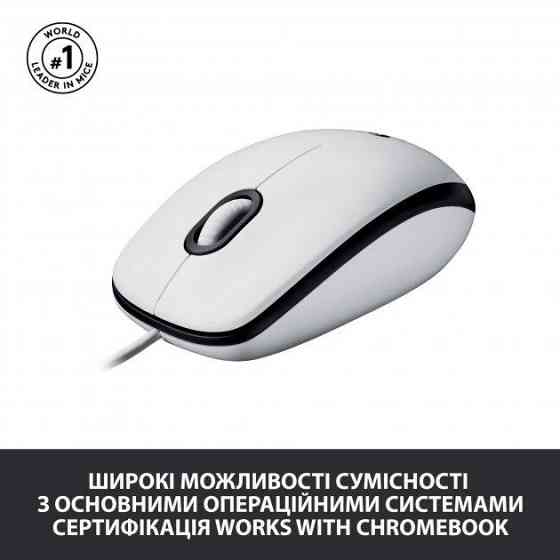 Миша Logitech Mouse M100 White (6853363) Киев