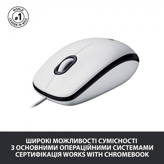 Миша Logitech Mouse M100 White (6853363) Киев - изображение 3