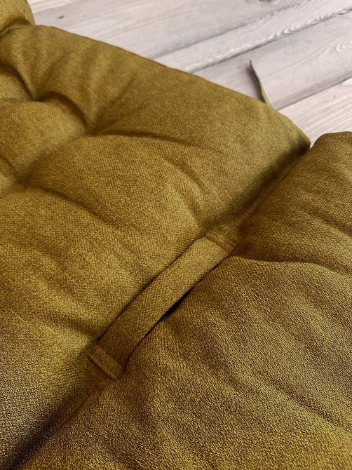 Подушка для стільців (50x120х8 см) подвійна Decorator Мальмо колір мустард 84-126 Київ - фото 6