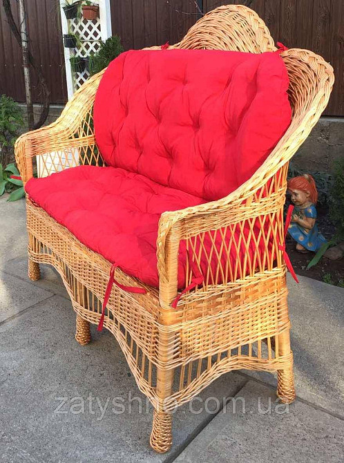 Диван плетений з накидкою великий Київ - фото 3