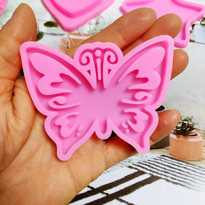 Молд силиконовый Бабочка 80 на 65 на 53 мм розовый Киев - изображение 8