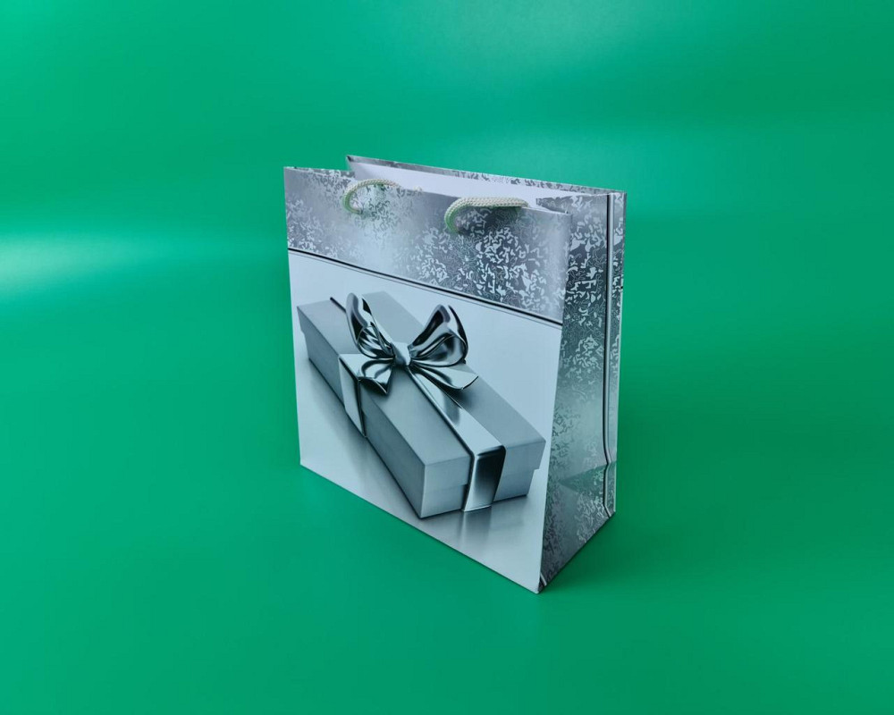 Пакет паперовий подарунковий квадратний 23*24*10 (артKV-189) (12 шт.) Харків - фото 1