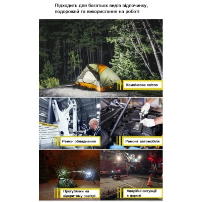Фонарь Quantum worklight Worker 15W COB+LED з функ Power Bank (QM-FL2030) Винница - изображение 7
