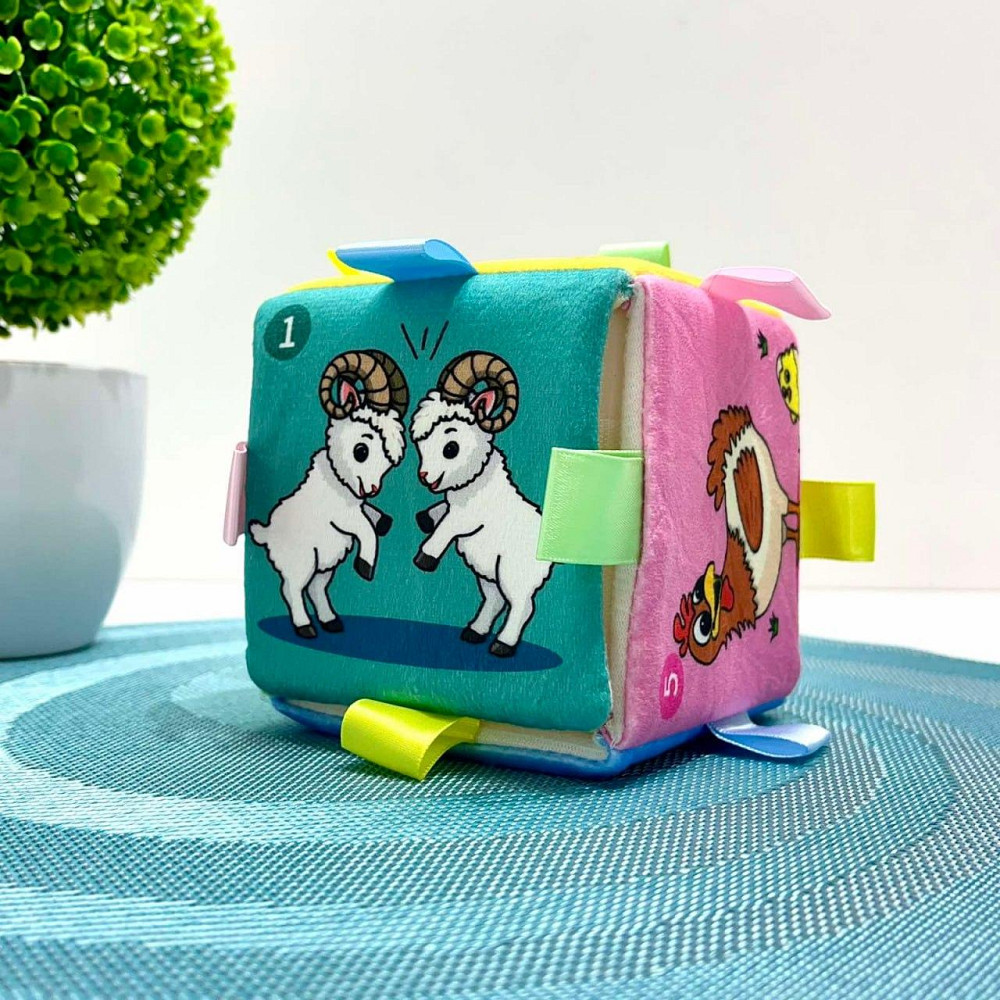 Кубик-крутик Limo Toy навчає тварини звуки вірші пісні українська мова музика світло (HB 0076) Чернигов - изображение 1