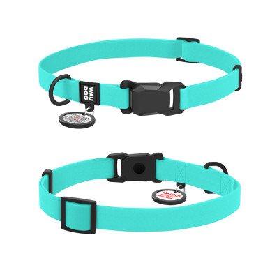 Ошейник для животных WAUDOG Magnet c QR паспортом, магнитная пряжка-фастекс S тиффани (279427) Винница - изображение 1