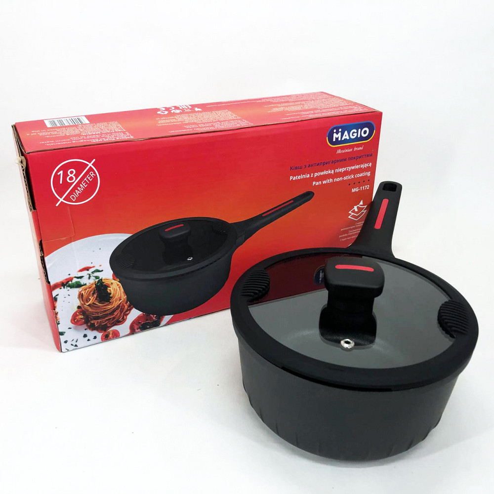 Топ сковорідок з антипригарним покриттям Magio MG-1172 1.9 л, Сковорідки хорошої якості HS-87 Львів - фото 4