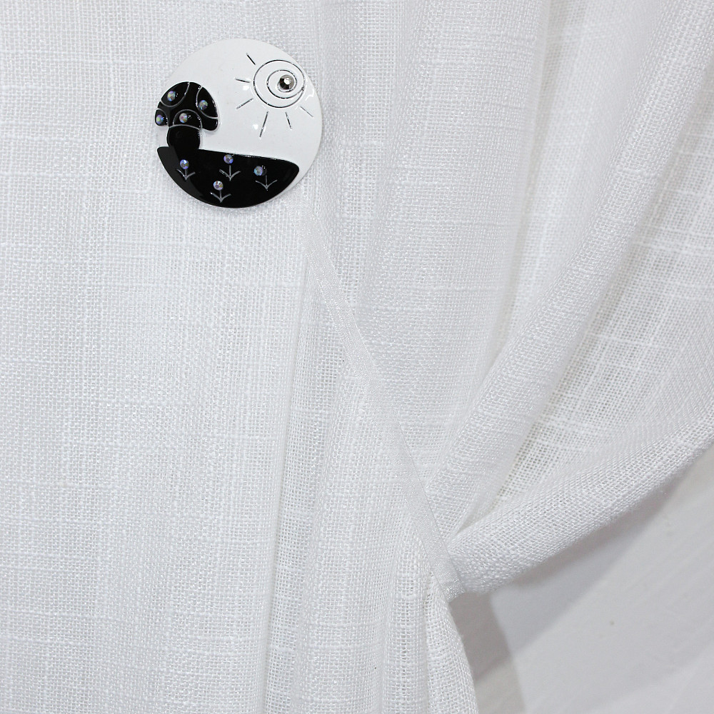 Магніти для штор і гардин (162м) Ксенія набір 2 шт Білий з чорним (81-073) Київ - фото 4