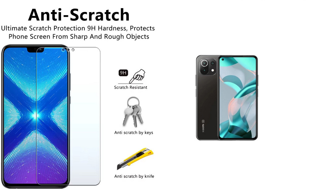 Защитное стекло NeoGlass для Xiaomi Mi 11 Lite 5G NE – ультрапрозрачное и устойчивое Киев - изображение 1