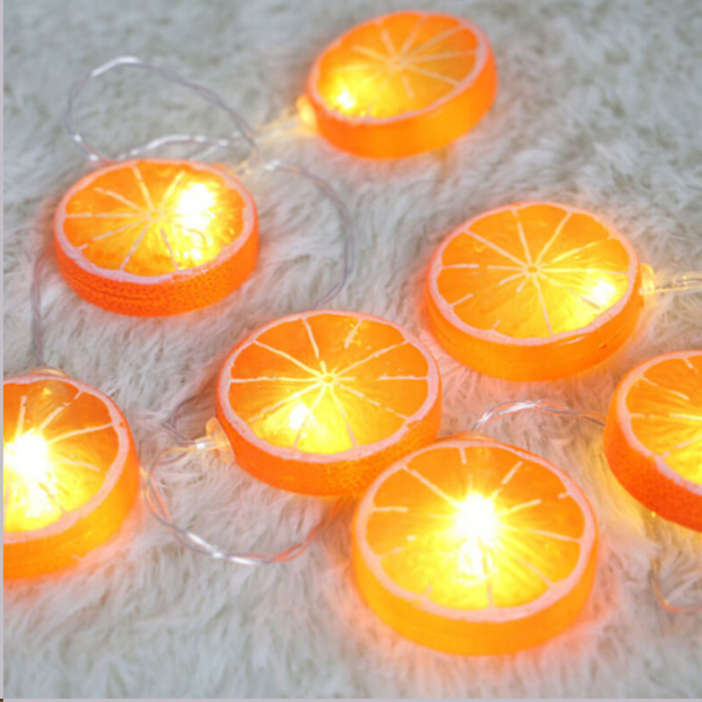 Світлодіодна Гірлянда Апельсини 1.5м 10 лампочок для декору, оформлення подарунків та різдвяних інсталяцій Одеса - фото 1