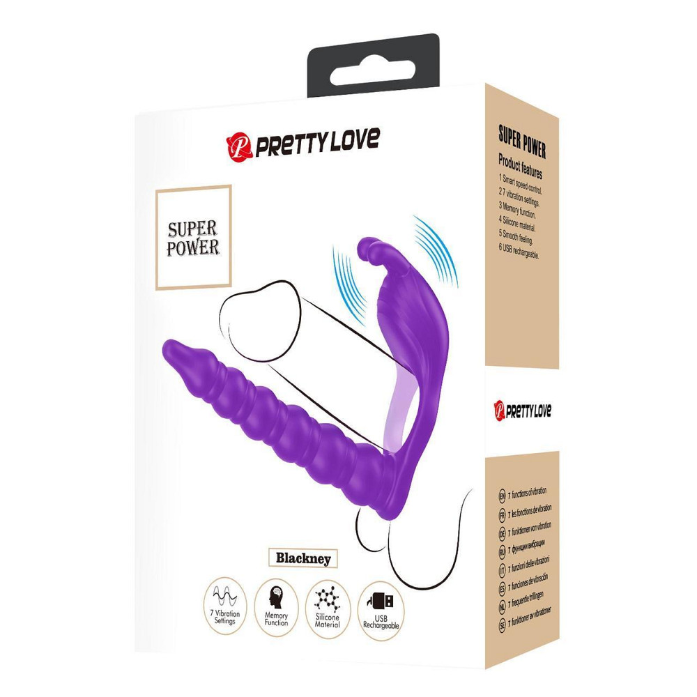 Віброкільце PRETTY LOVE Blackney purple, 7 vibration functions Memory function Sex Aura Київ - фото 2