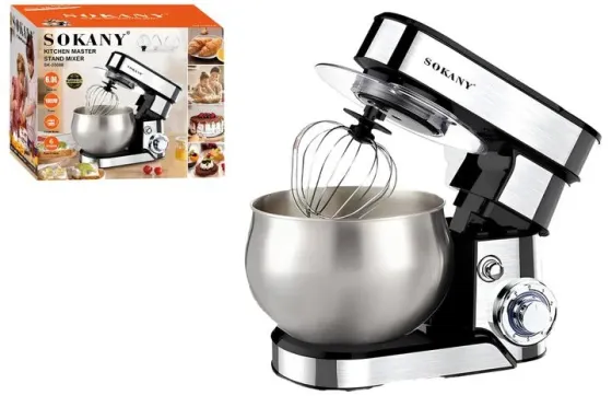 Планетарный миксер SK-05008 1600Вт с чашей 6 л из нержавеющей стали, 6 скоростей, импульсный режим Одесса