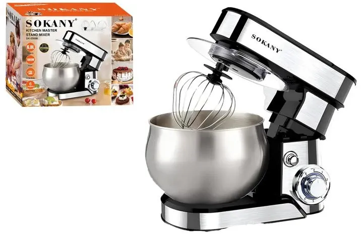 Планетарный миксер SK-05008 1600Вт с чашей 6 л из нержавеющей стали, 6 скоростей, импульсный режим Одесса - изображение 1
