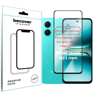 Скло захисне BeCover Tecno Spark Go 2 (KM4) Black (714369) Вінниця - фото 1