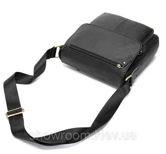 Мужская барсетка через плечо Leather Collection (819) кожаная черная Киев
