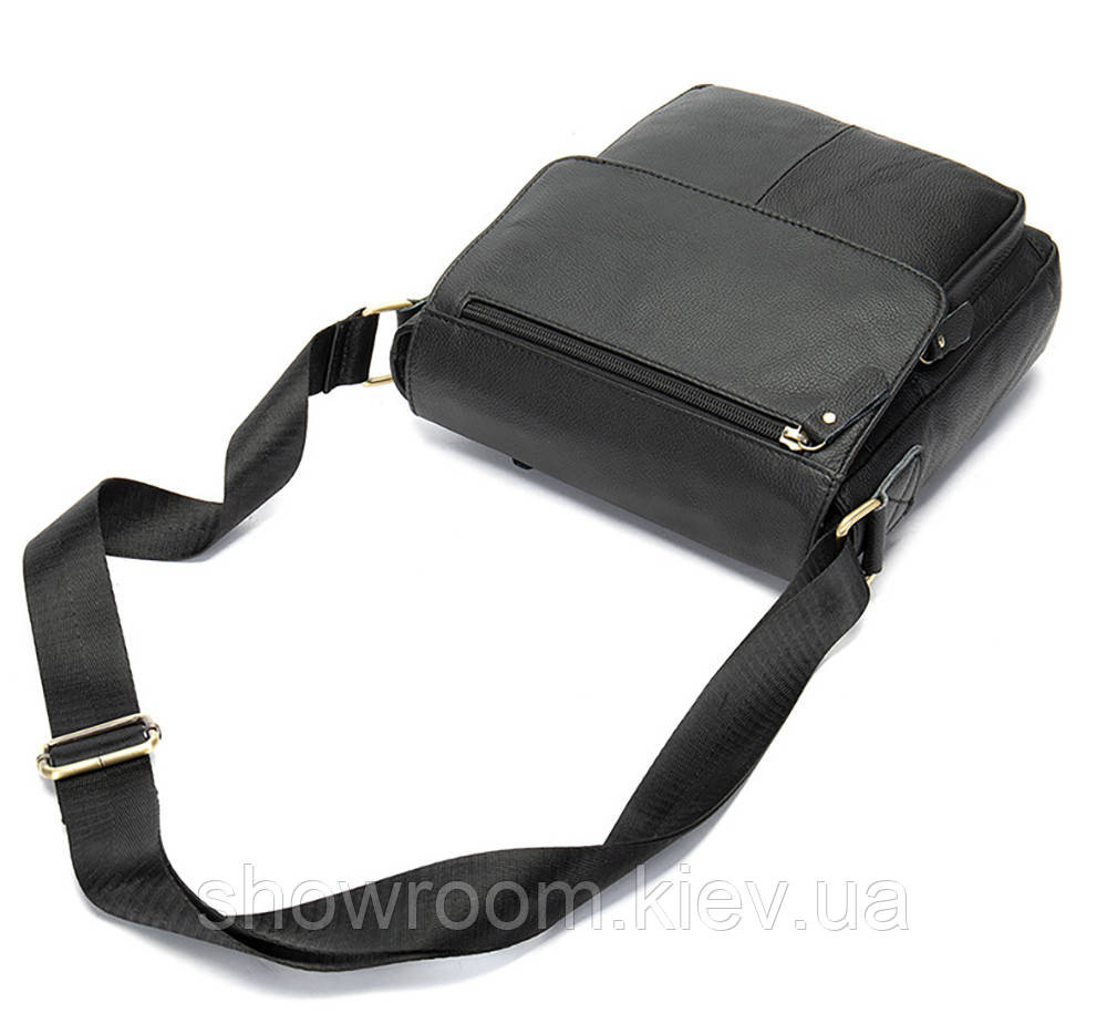 Мужская барсетка через плечо Leather Collection (819) кожаная черная Киев - изображение 5
