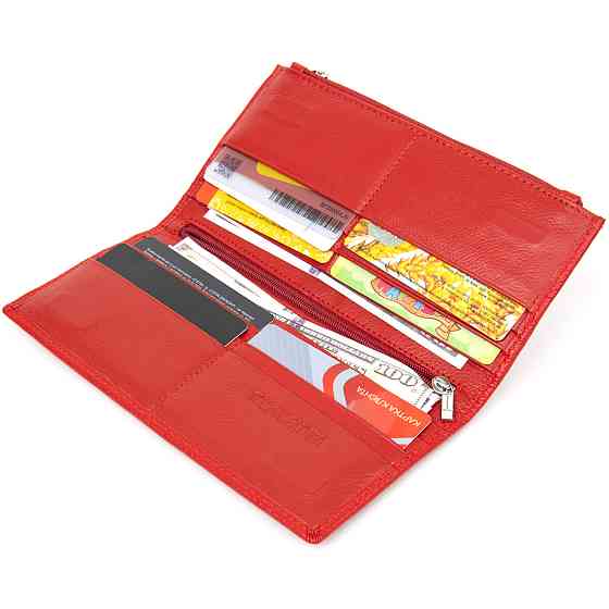 Жіночий шкіряний гаманець ST Leather 19381 Червоний Київ