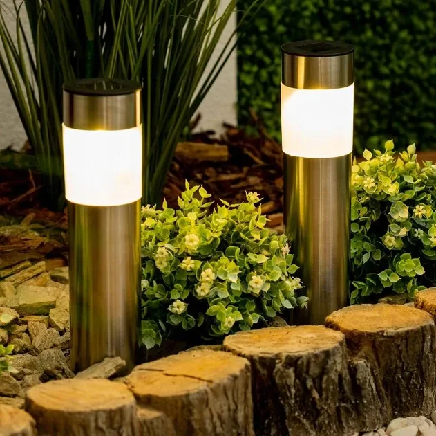 Світильник садовий 8 WW біле світло 2 шт в упаковці на сонячній батареї, пеєрносний Одеса - фото 1